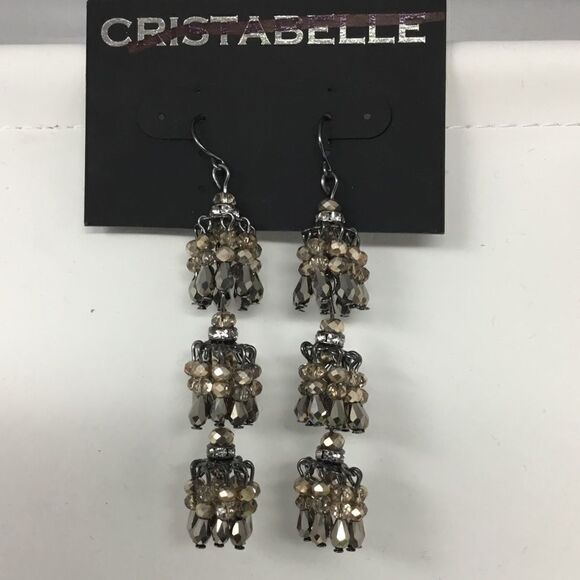 Cristabelle Linear Tassel Drop Earrings (G1) - Picture 1 of 3